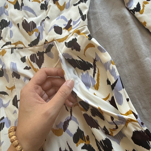 A.L.C. silk Multicolor Long Sleeve mini Dress - Picture 6 of 10